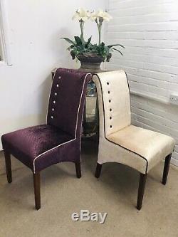 6 Multiyork Dining Chairs newly upholstered In Multicoloured Luxury Velvet
