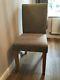 6 Next Dining Room Chairs Upholstered In Light Grey. Virtually Brand New