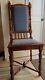6 Vintage Wooden Upholstered Chairs Handmade From Oak Wood