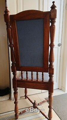 6 Vintage Wooden Upholstered Chairs Handmade from Oak Wood