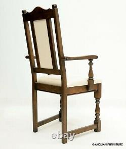 6 Wood Bros Old Charm Dining Chairs In Light Oak FREE Nationwide Delivery