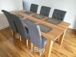 6 x Brand New Grey Upholstered Dining Chairs