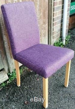6 x Purple Upholstered Chairs Home From Home Store HF2702