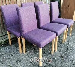 6 x Purple Upholstered Chairs Home From Home Store HF2702