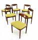 6 X Vintage Teak Danish Influence Dining Chairs(re-upholstered)