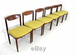 6 x Vintage teak danish influence dining chairs(re-upholstered)