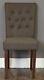 6x Baumhaus Shiro Walnut Flare Back Upholstered Dining Chair Slate Grey