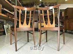 6x NEWLY UPHOLSTERED G Plan Mid Century Dining Chairs Black Vinyl 60s 70s