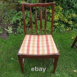 8 Antique Reproduction Upholstered Dining Chairs With Carvers