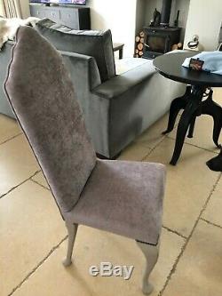 8 Dining room chairs High back newly upholstered Beautiful