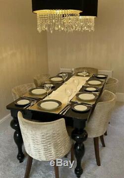 8 John Lewis Harlequin Arkona Velvet upholstered dining chairs