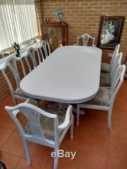 8 Seater Dining Table And Upholstered Chairs