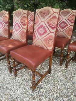 8 x Dining Chair Upholstered Tetrad Eastwood Fabric & Leather FREE DELIVERY