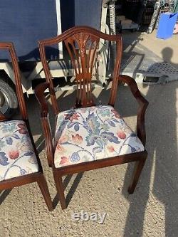 A 20th Century Set of 6 Six Wheatsheaf Splat Back Dining Chairs Upholstered Seat