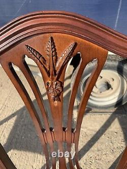 A 20th Century Set of 6 Six Wheatsheaf Splat Back Dining Chairs Upholstered Seat