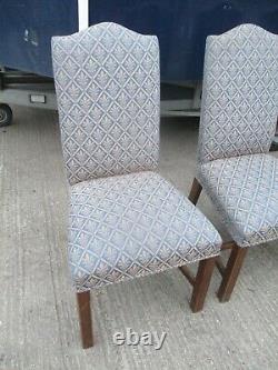 A Set of 6 Six 20th Century Blue Upholstered Dining Chairs Brights of Nettlebed