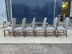 A Set of 6 Six 20th Century Blue Upholstered Dining Chairs Brights of Nettlebed