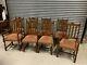 A Set Of Eight Solid Oak Upholstered Dining Chairs By Royal Oak