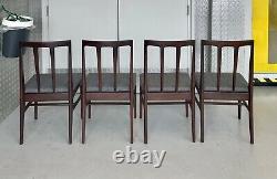 A. YOUNGER Set of 4 MID CENTURY Teak Dining Chairs RE-UPHOLSTERED& SUPERB COND