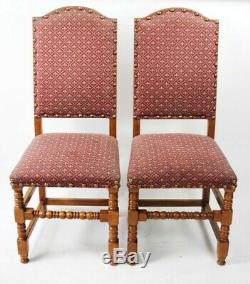 A pair of Quality Solid Oak Upholstered Dining Chairs 5150A