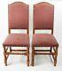A Pair Of Quality Solid Oak Upholstered Dining Chairs 5150a