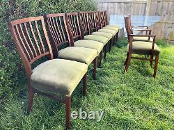 A set of 10 Mid Century Upholstered Dining Chairs Retro Modern MCM FREE Delivery