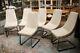 A Set Of Six Rolf Benz Cream Leather Upholstered Dining Chairs