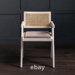 Adagio Dining Chair Solid Wooden Frame Lounge Armchair Fabric Upholstered Seat