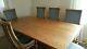 Angraves Dining Room/conservatory Oak Table And 8 High Back Upholstered Chairs