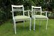 Antique 19th Century French Mahogany Carver Dining Chairs Painted / Upholstered