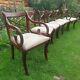 Antique Reproduction Regency Set Of 6 Floral Dining Chairs With Carvers