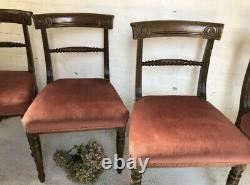 Antique Victorian Dining Chairs Set Of 4 Balloon Back Dining Room Chairs