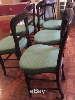 Antique balloon back dining chairs 6 of newly upholstered extra Christmas seats