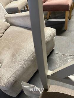 Arighi Bianchi Washed Oak & Grey Upholstered X Back Dining Chair x 2 RRP £398