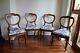 Balloon Back Dining Chairs, Victorian, Newly Reupholstered, Set Of 6