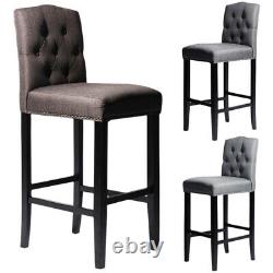 Bar Stool Wooden High Legs Breakfast Bar Seat Chairs Kitchen Dining Furniture UK