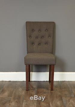 Baumhaus Flare back Slate Upholstered Dining Chair (PACK OF TWO) Free Delivery