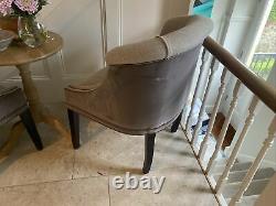 Beautiful Velvet Upholstered Dining Chairs / Occasional Chairs Pair