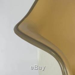 Beige Herman Miller Original Eames Upholstered DAX Dining Arm Shell Chair