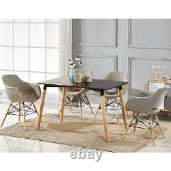 Beige Modern Velvet Dining Chairs Upholstered Seat Legs Dining Room Kitchen