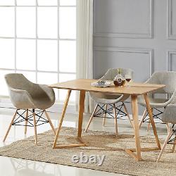 Beige Modern Velvet Dining Chairs Upholstered Seat Legs Dining Room Kitchen