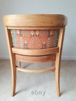 Bespoke Desk Chair, Office, Dining Room, Wooden Frame, Scandinavian motif fabric
