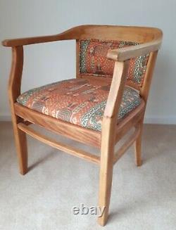Bespoke Desk Chair, Office, Dining Room, Wooden Frame, Scandinavian motif fabric
