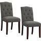 Better Homes And Gardens Parsons Tufted Grey Dining Chair (set Of 2)
