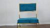 Blue Velvet Upholstered Gold Dining Chair For Event Rentals By Timeless Home