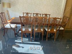 Brighton Hall Dining Table and 6 upholstered chairs