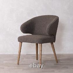 Brown Upholstered Dining Chair Wingback Chair Luxury Dining Chair Modern Chair