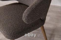 Brown Upholstered Dining Chair Wingback Chair Luxury Dining Chair Modern Chair