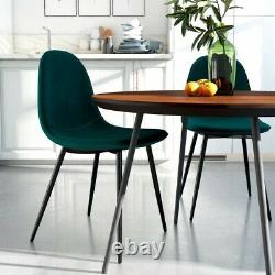 Calvin Upholstered Kitchen Dining Room Chairs Set of 2 Green
