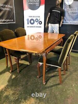 Can Deliver French Chic Walnut Extending Dining Table And 4 Upholstered Chairs